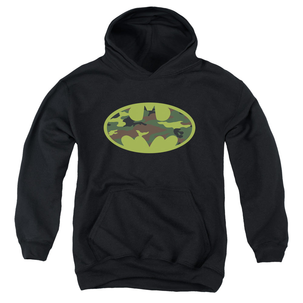 Batman - Camo Logo - Youth Pull-over Hoodie - Black