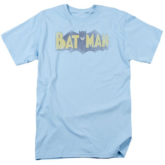 Batman - Vintage Logo - Short Sleeve Adult 18/1 - Light Blue T-shirt