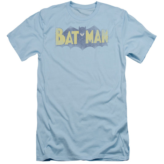 Batman - Vintage Logo - Short Sleeve Adult 30/1 - Light Blue T-shirt