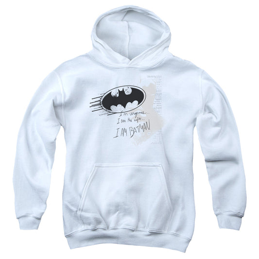 Batman - I Am Vengeance - Youth Pull-over Hoodie - White