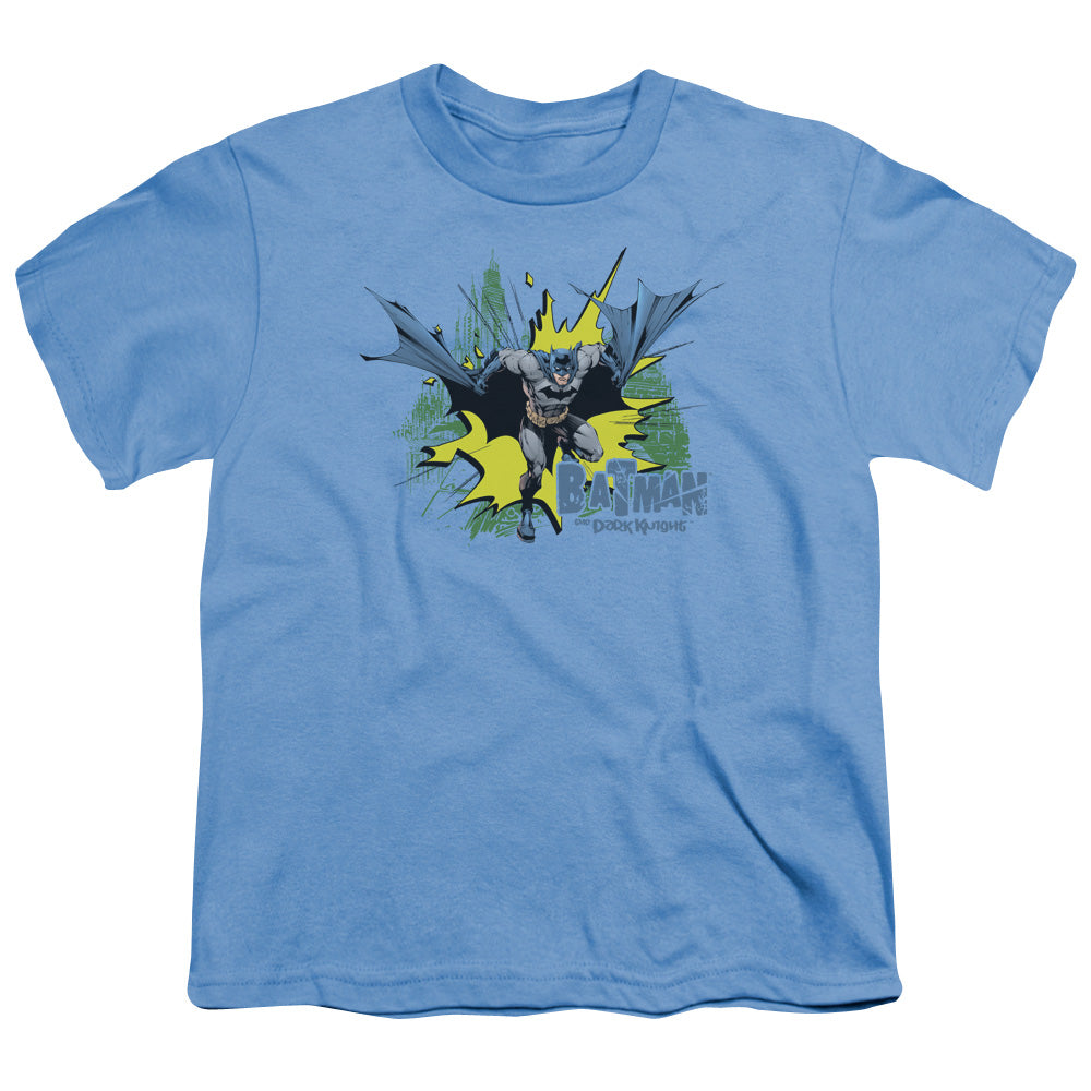 Batman - City Splash - Short Sleeve Youth 18/1 - Carolina Blue T-shirt