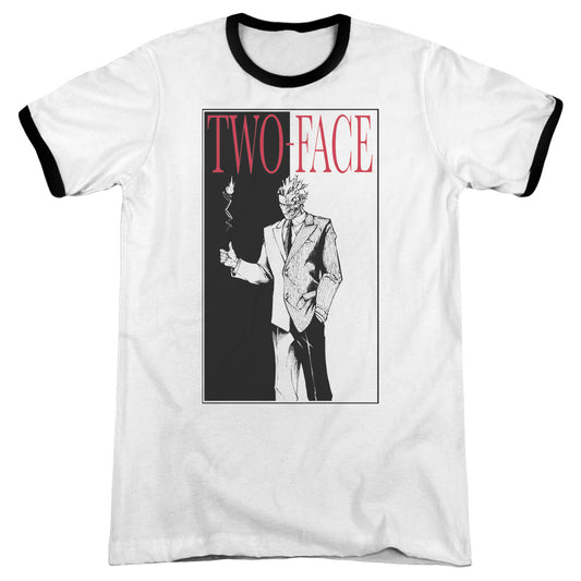 Batman - Two Face - Adult Ringer - White/black