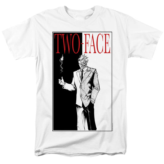 Batman - Two Face - Short Sleeve Adult 18/1 - White T-shirt