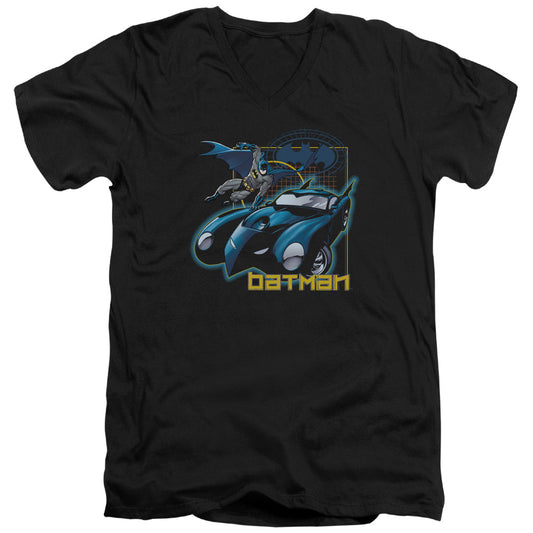 Batman - Nice Wheels - Short Sleeve Adult V-neck - Black T-shirt