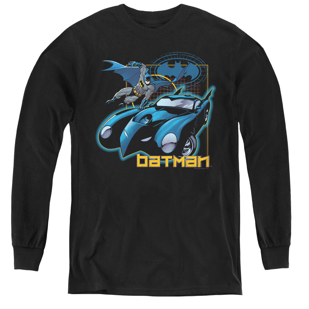 Batman - Nice Wheels - Youth Long Sleeve Tee - Black