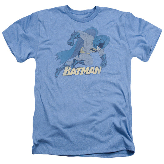 Batman - Running Retro - Adult Heather - Light Blue