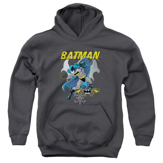 Batman - Urban Gothic - Youth Pull-over Hoodie - Charcoal