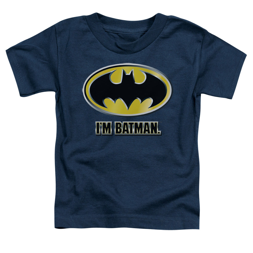 Batman - Im Batman - Short Sleeve Toddler Tee - Navy T-shirt