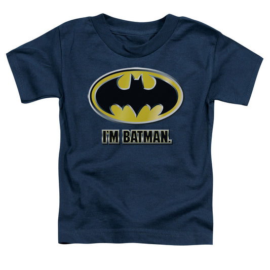 Batman - Im Batman - Short Sleeve Toddler Tee - Navy T-shirt
