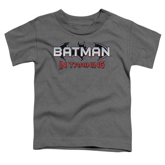 Batman - Batman In Training - Short Sleeve Toddler Tee - Charcoal T-shirt