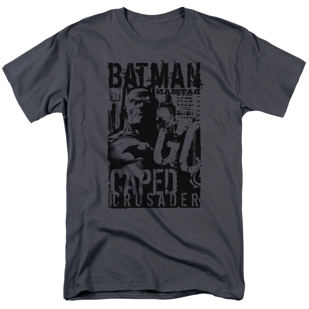 Batman - Caped Crusader - Short Sleeve Adult 18/1 - Charcoal T-shirt