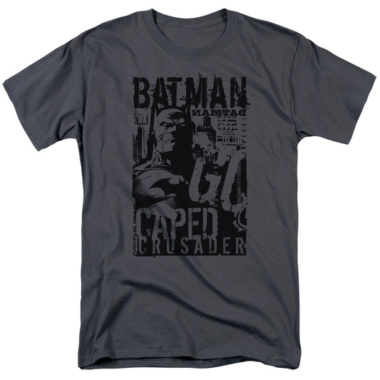 Batman - Caped Crusader - Short Sleeve Adult 18/1 - Charcoal T-shirt