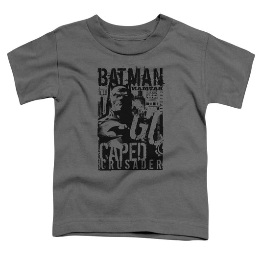 Batman - Caped Crusader - Short Sleeve Toddler Tee - Charcoal T-shirt