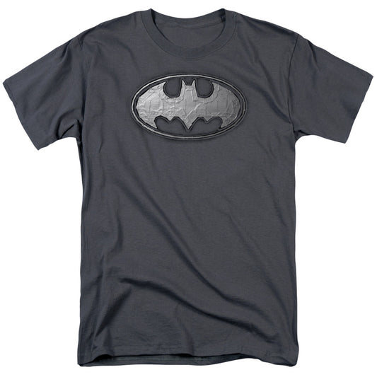 Batman - Duct Tape Logo - Short Sleeve Adult 18/1 - Charcoal T-shirt