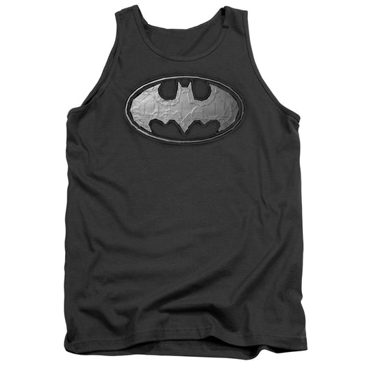 Batman - Duct Tape Logo - Adult Tank - Charcoal
