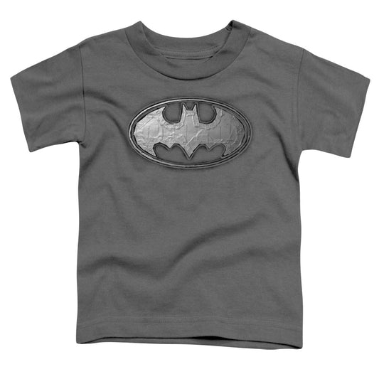Batman - Duct Tape Logo - Short Sleeve Toddler Tee - Charcoal T-shirt