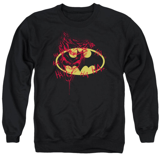 Batman - Joker Graffiti - Adult Crewneck Sweatshirt - Black