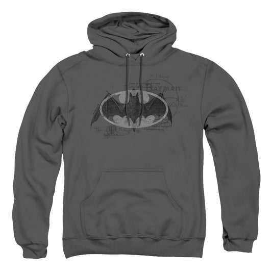 Batman - Arcane Bat Logo - Adult Pull-over Hoodie - Charcoal