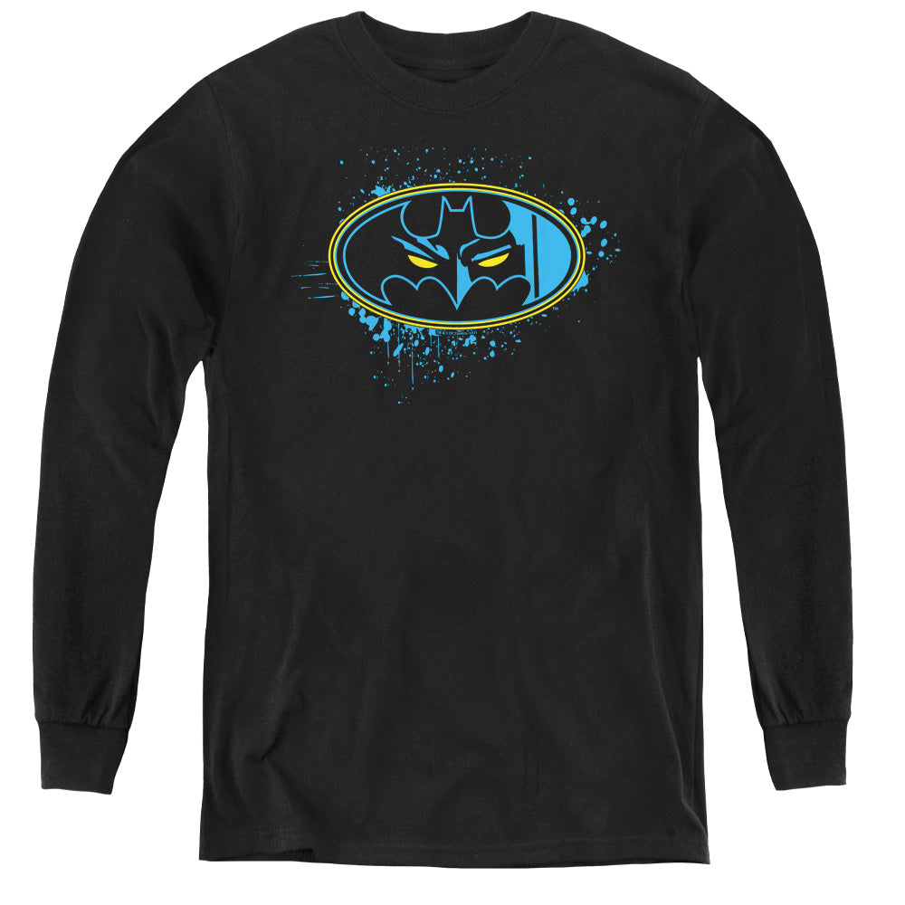 Batman - Eyes In The Darkness - Youth Long Sleeve Tee - Black