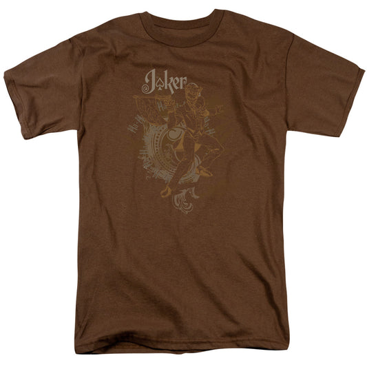 Batman - Joker Explosion - Short Sleeve Adult 18/1 - Coffee T-shirt