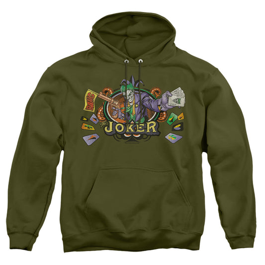 Batman - King Of Crazy - Adult Pull-over Hoodie - Military Green