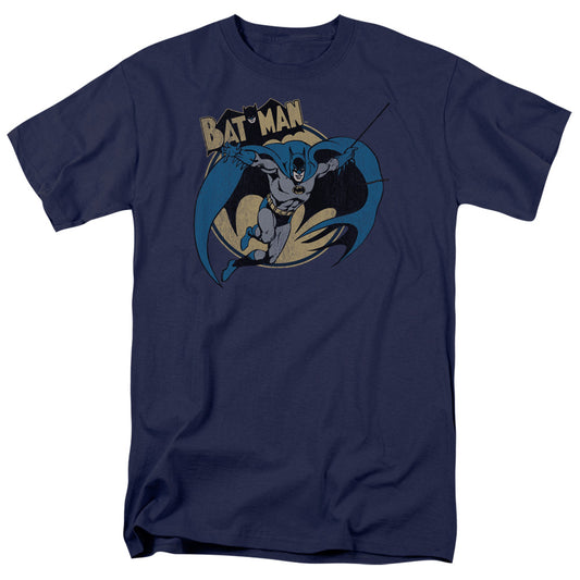Batman - Through The Night - Short Sleeve Adult 18/1 - Navy T-shirt