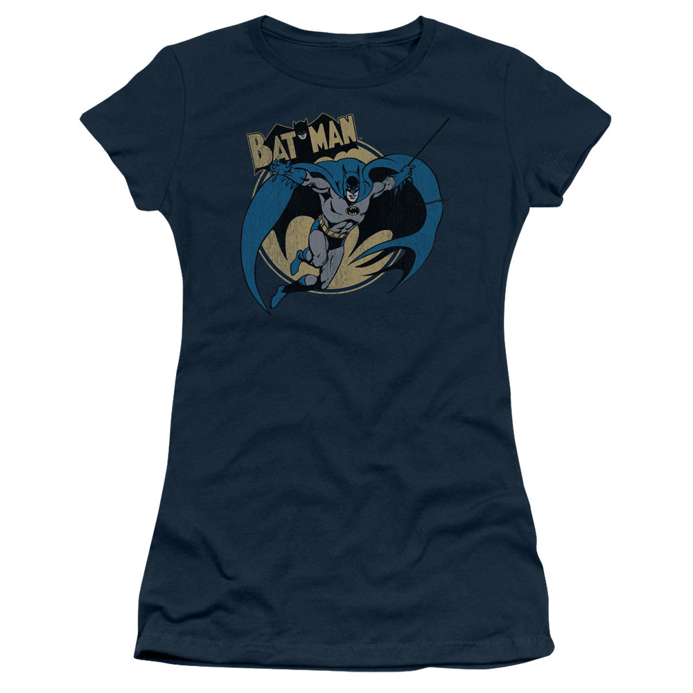 Batman - Through The Night - Short Sleeve Junior Sheer - Navy T-shirt