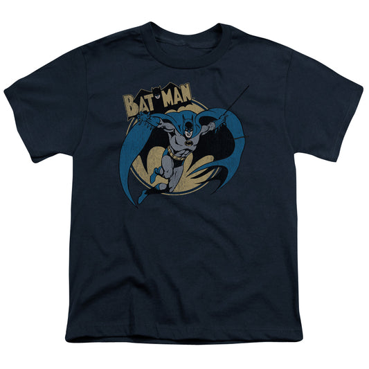 Batman - Through The Night - Short Sleeve Youth 18/1 - Navy T-shirt