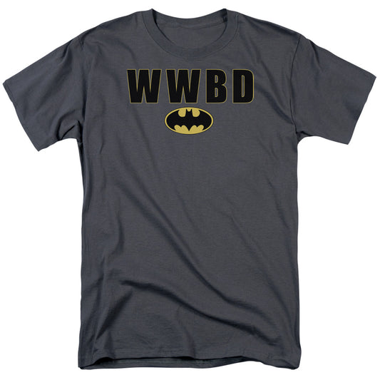 Batman - Wwbd Logo - Short Sleeve Adult 18/1 - Charcoal T-shirt