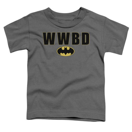 Batman - Wwbd Logo - Short Sleeve Toddler Tee - Charcoal T-shirt