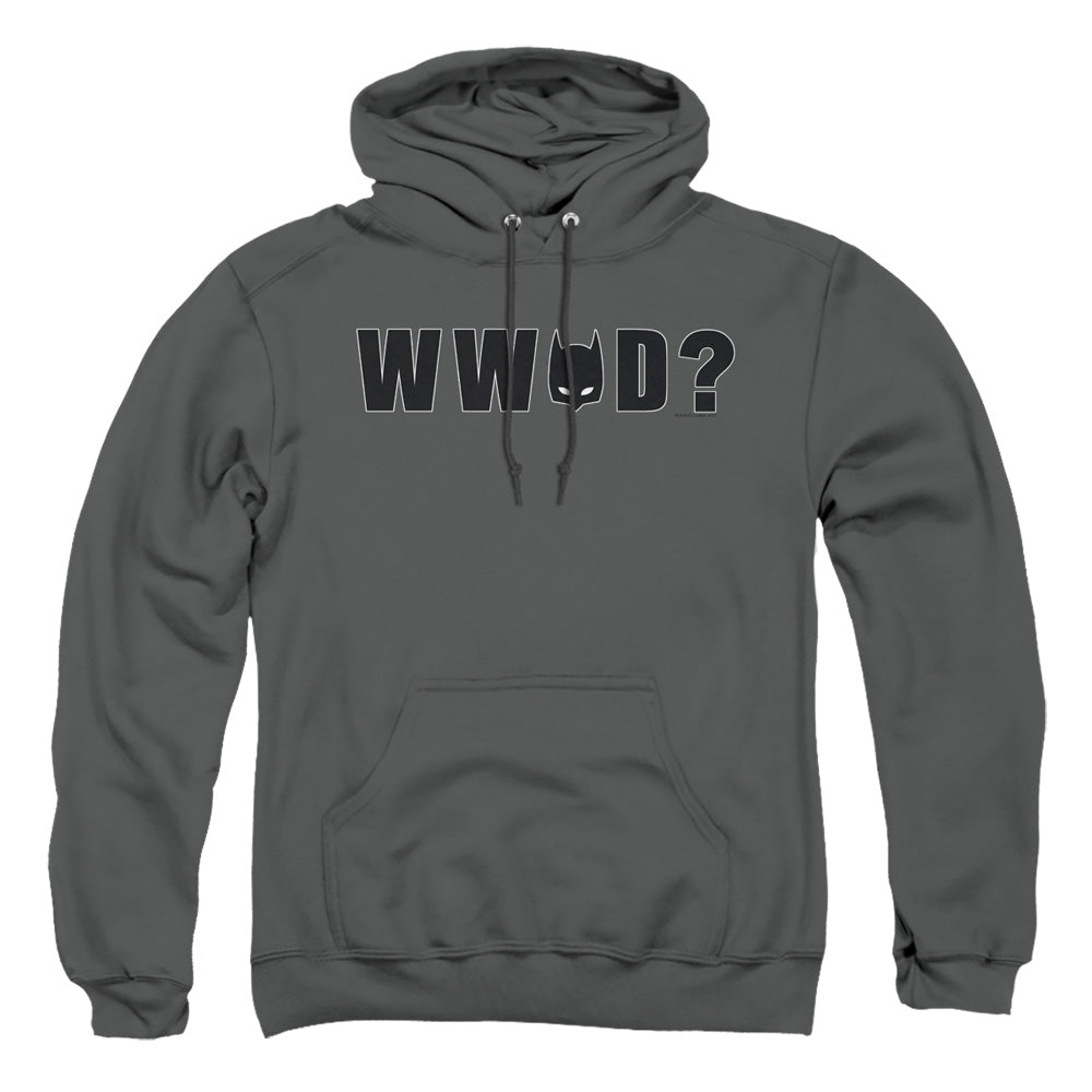 Batman - Wwbd Mask - Adult Pull-over Hoodie - Charcoal