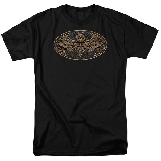 Batman - Aztec Bat Logo - Short Sleeve Adult 18/1 - Black T-shirt