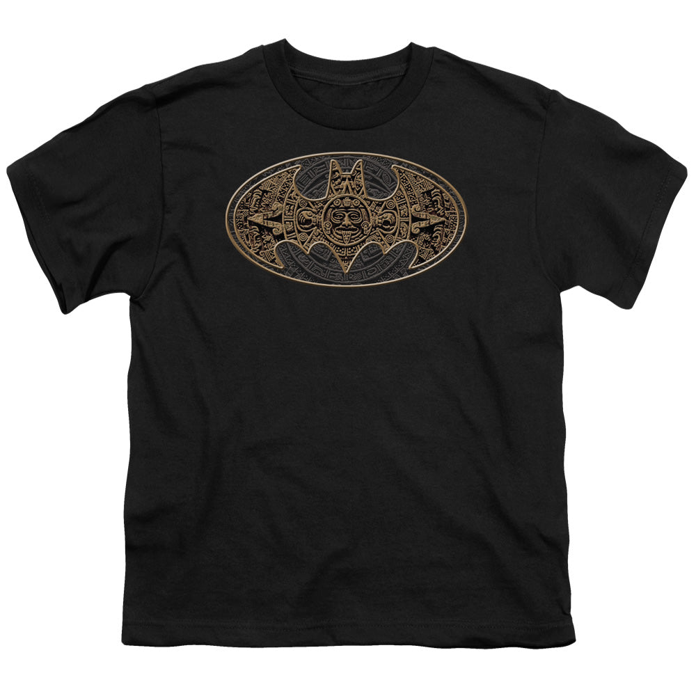 Batman - Aztec Bat Logo - Short Sleeve Youth 18/1 - Black T-shirt