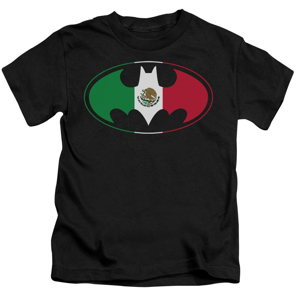 BATMAN MEXICAN FLAG SHIELD - S/S JUVENILE 18/1 - BLACK - T-Shirt