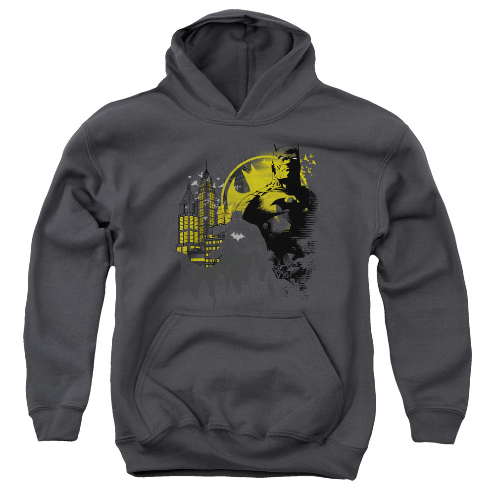 Batman - The Dark City - Youth Pull-over Hoodie - Charcoal
