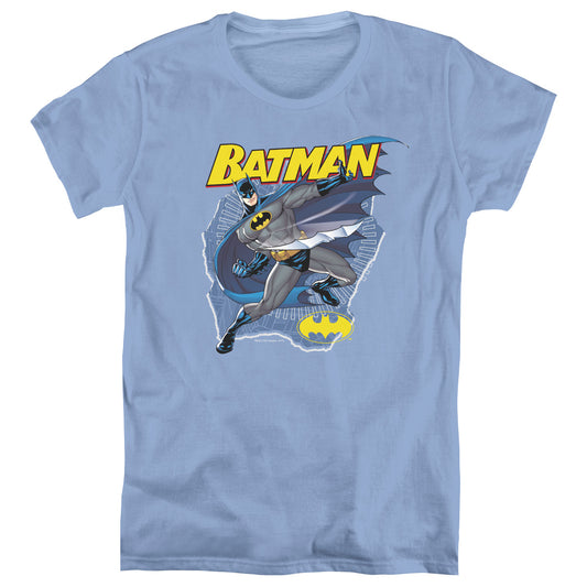 Batman - Taste The Metal - Short Sleeve Womens Tee - Carolina Blue T-shirt