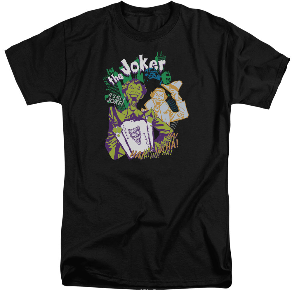 Batman - Its All A Joke - Short Sleeve Adult Tall - Black T-shirt