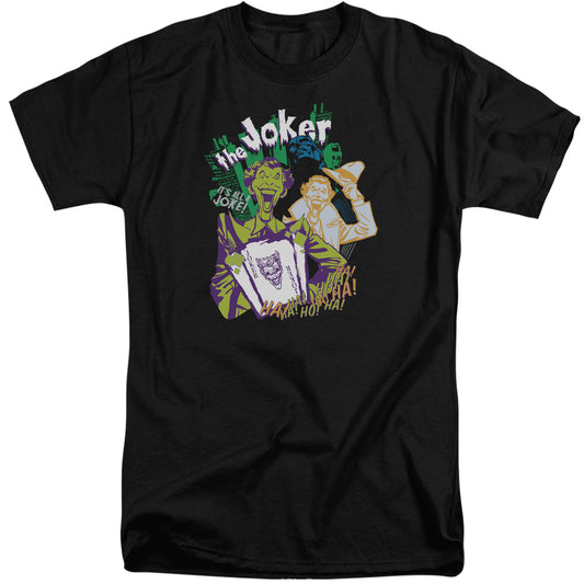 Batman - Its All A Joke - Short Sleeve Adult Tall - Black T-shirt