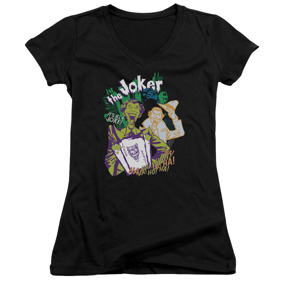 Batman - Its All A Joke - Junior V-neck - Black