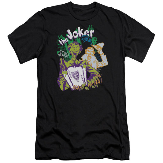 Batman - Its All A Joke-premuim Canvas Adult Slim Fit 30/1 - Black