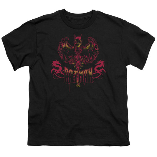 Batman - Heart Of Fire - Short Sleeve Youth 18/1 - Black T-shirt