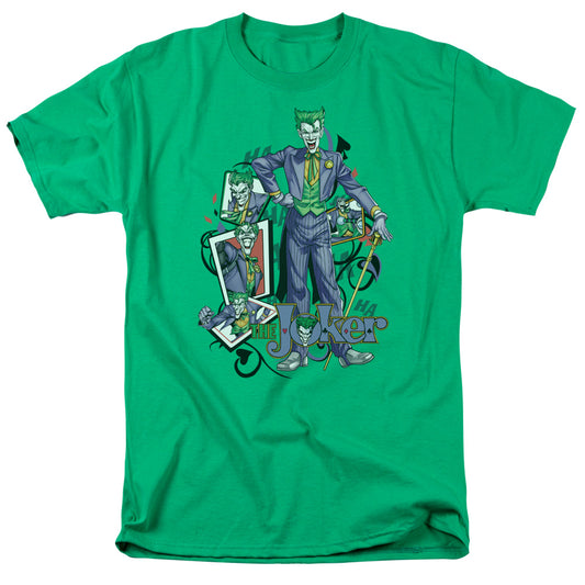 BATMAN WILD CARDS - S/S ADULT 18/1 - KELLY GREEN T-Shirt