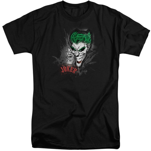 Batman - Joker Sprays The City - Short Sleeve Adult Tall - Black T-shirt