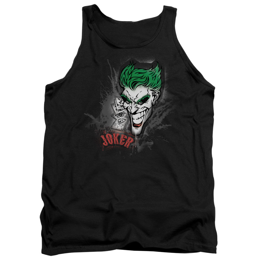 Batman - Joker Sprays The City - Adult Tank - Black
