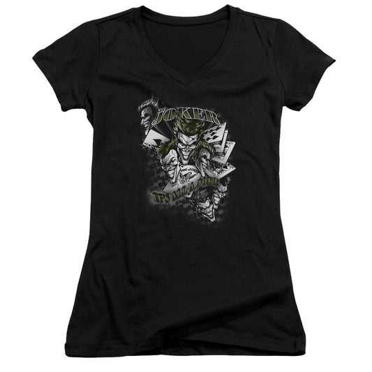 Batman - Its All A Joke - Junior V-neck - Black