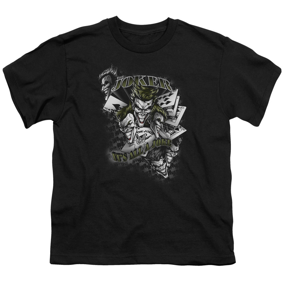 Batman - Its All A Joke - Short Sleeve Youth 18/1 - Black T-shirt