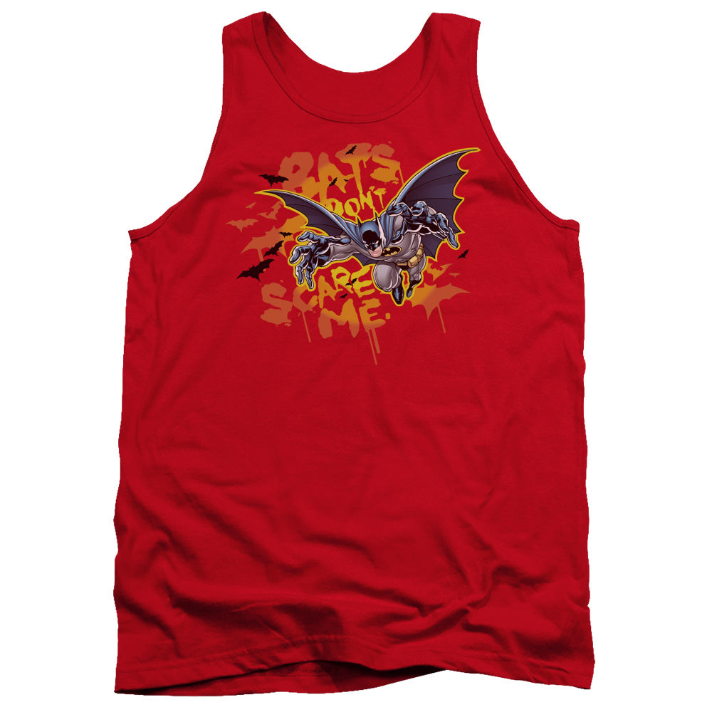 Batman - Bats Dont Scare Me - Adult Tank - Red