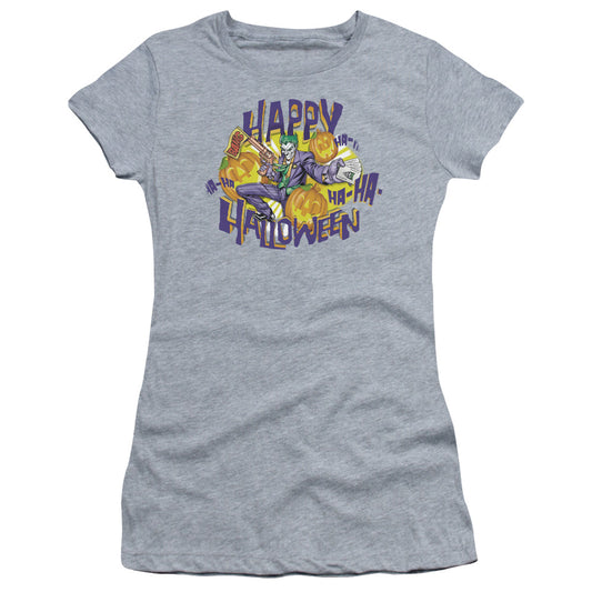 Batman - Ha Ha Halloween - Short Sleeve Junior Sheer - Athletic Heather T-shirt