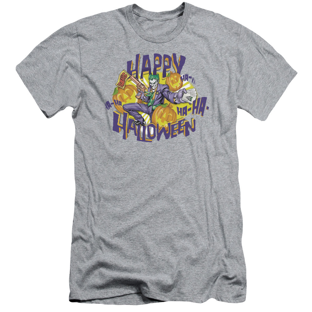 Batman - Ha Ha Halloween - Short Sleeve Adult 30/1 - Athletic Heather T-shirt