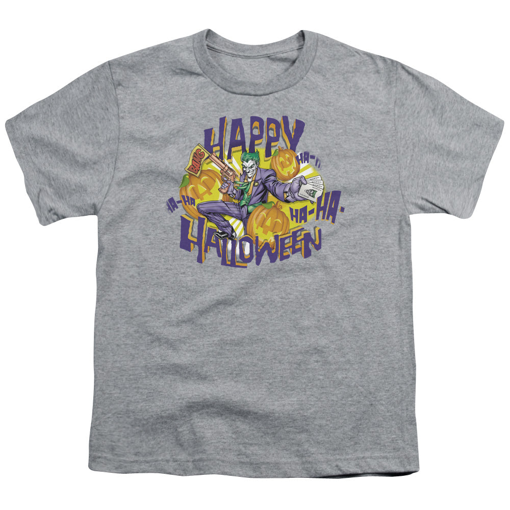 Batman - Ha Ha Halloween - Short Sleeve Youth 18/1 - Athletic Heather T-shirt